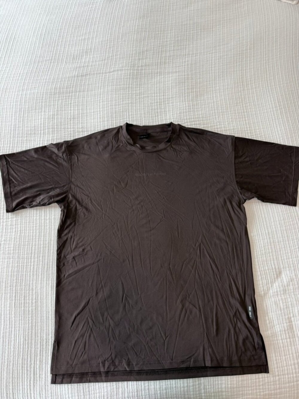 ASRV Silver-Lite 2.0 Oversized Tee Deep Taupe Brown Men's M DSG-0517